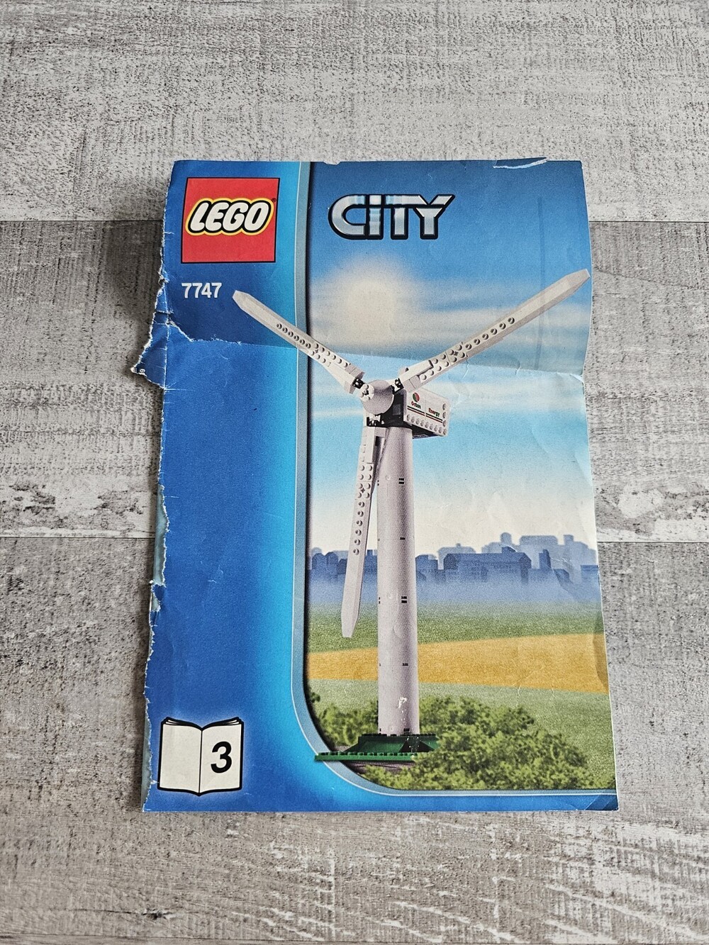 ONLY Instructions Book 3 Lego 7747 Wind Turbine Manual Booklet Replacement